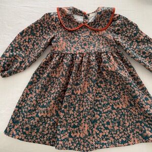 Floral Long Sleeve Dress with Peter Pan Collar